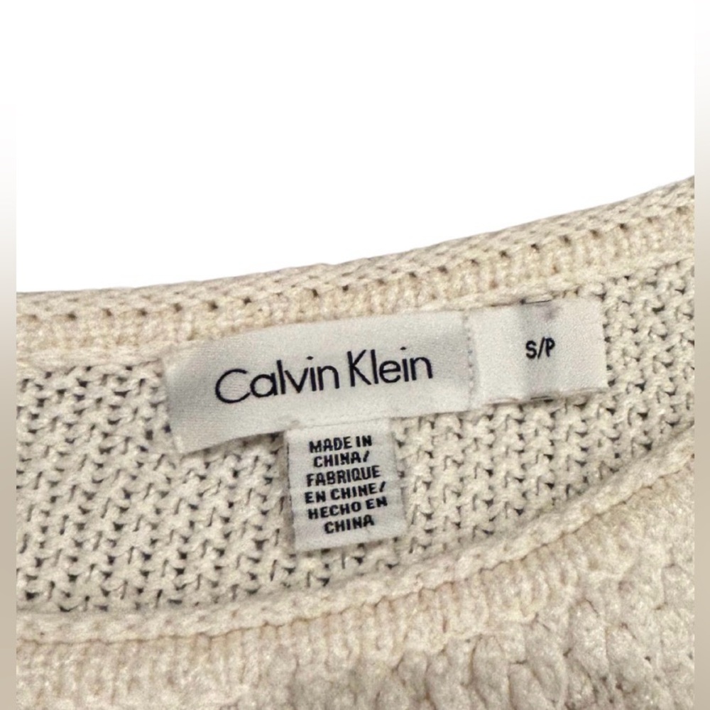 Calvin Klein Patchwork Contrast Knit Crew Neck Sw… - image 2